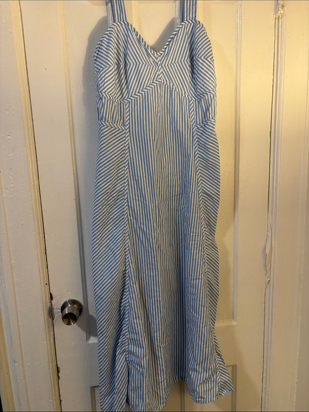 Jessica Simpson Light Blue and White Striped Summer Dress